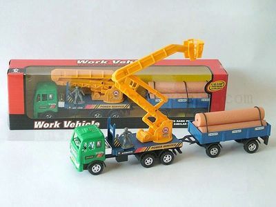 工程升降车拖杉条 (ba-1523-2)惯性车 尽在玩具巴巴-霖晖玩具厂
